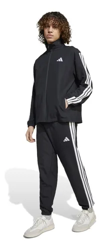 Conjunto de agasalho masculino woven 3 listras adidas