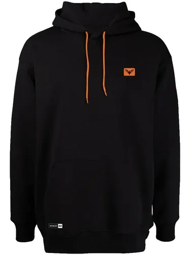 Conjunto De Frio Moletom Com Capuz Canguru Flanelado Preto