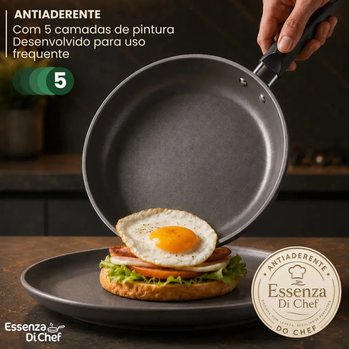 Conjunto De Panelas 9 Peças Antiaderente Com Tampa De Vidro E Utensílios Fogão A Gás Preto