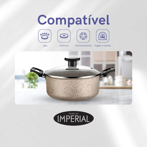 Conjunto de panelas antiaderente 10 peças Coffee cappuccino Imperial