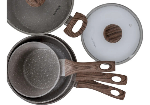 Conjunto de Panelas Indução Style Cook 10 Peças Grafito - Mimo Style