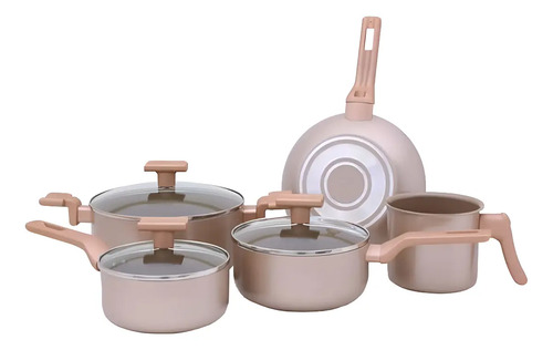 Conjunto de panelas sartin champ 5 pcs ceramica mimo style