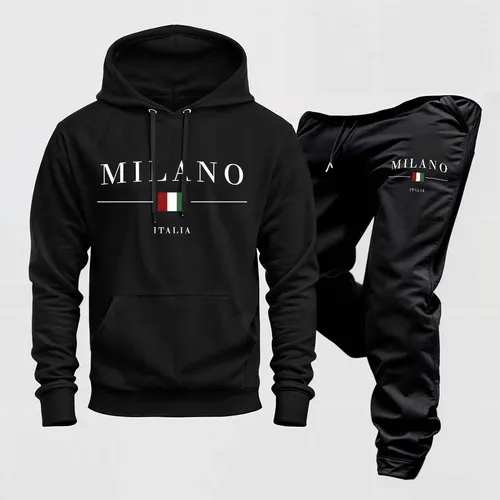Conjunto moletom blusa frio calca milanoitaly abrigo inverno