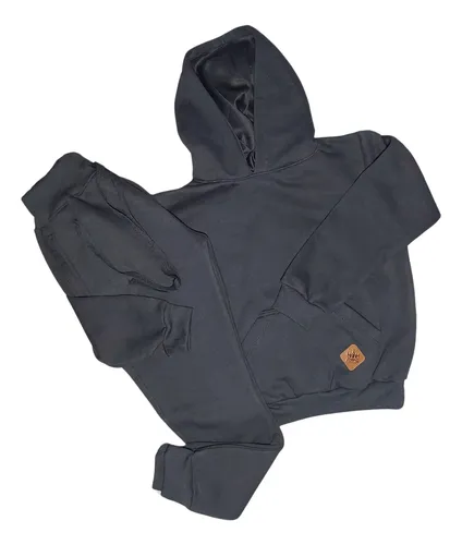 Conjunto Moletom Infantil Menino Liso Blusa Capuz E Calça