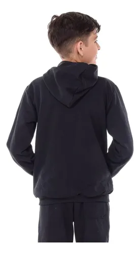 Conjunto Moletom Infantil Menino Liso Blusa Capuz E Calça