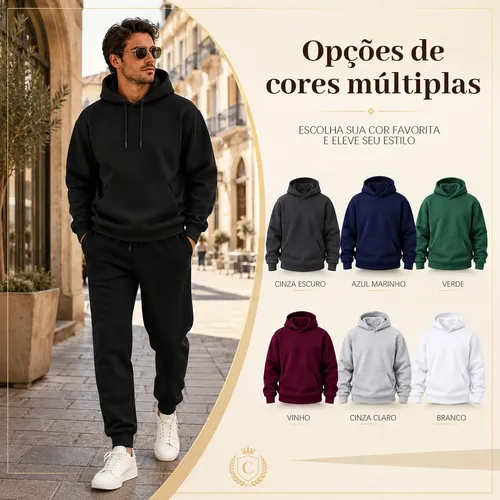 Conjunto Moletom Masculino,incluir Casaco Com Capuz E Calças