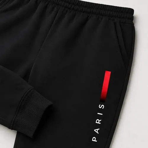 Conjunto Moletom Unissex Paris Canguru Com Capuz Calça