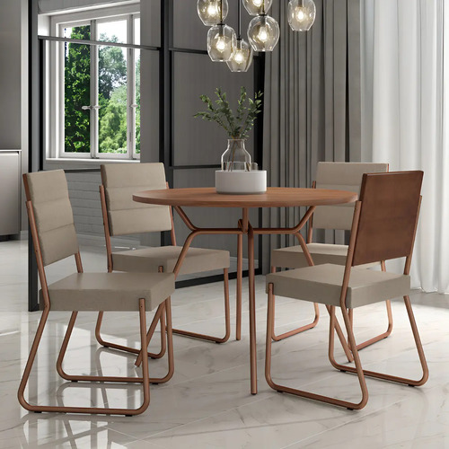 Conjunto sala de jantar 4 cadeiras san francisco carraro fre