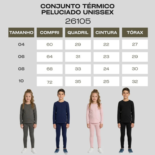Conjunto Térmico Peluciado Unissex 26105-a
