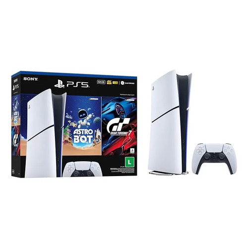 Console playstation5 slim digital pacote astro bot e gran