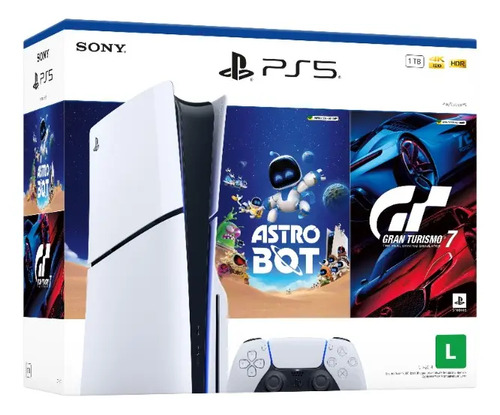 Console playstation5 slim disk pacote astro bot gran turismo 1