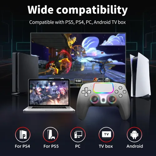 Controle Gamer Com Fio Nbcp Para Ps5, Ps4 E Pc Com Giroscópi