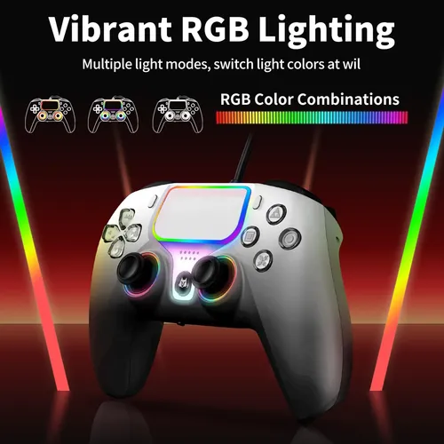 Controle Gamer Com Fio Nbcp Para Ps5, Ps4 E Pc Com Giroscópi