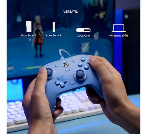 Controle Gamesir G7 Se Com Fio Para Xbox One Series S X Pc Hall Effect Botões Mecânicos Cor Azul