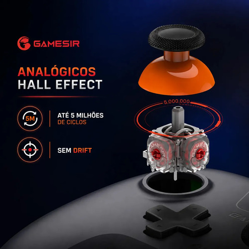 Controle Gamesir T4 Nova Lite Sem Fio Para Pc Switch Android Ios Steam Celular Hall Effect Cor Space Purple
