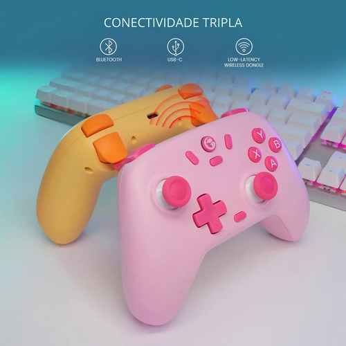 Controle Gamesir T4 Nova Lite Sem Fio Para Pc Switch Android Ios Steam Hall Effect Cor Cinza