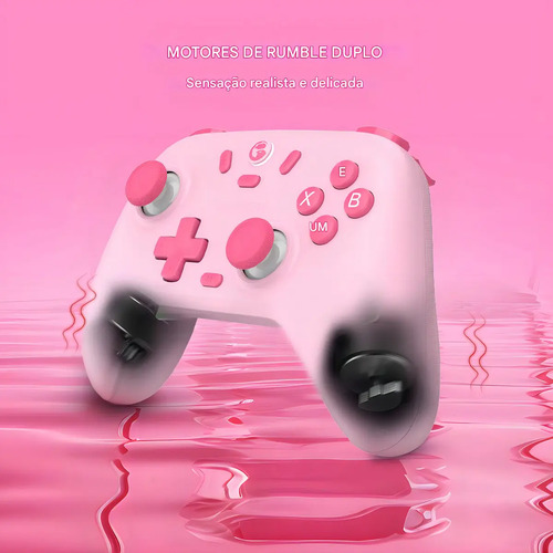 Controle Gamesir T4 Nova Lite Sem Fio Para Pc Switch Android Ios Steam Celular Hall Effect Cor Rosa