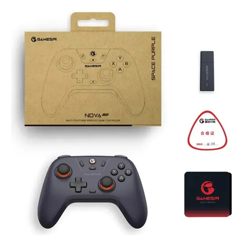 Controle Gamesir T4 Nova Lite Sem Fio Para Pc Switch Android Ios Steam Celular Hall Effect Cor Space Purple
