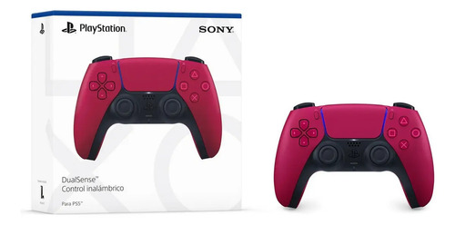 Controle joystick sem fio Sony PlayStation DualSense Wireless Controller PS5 cosmic red