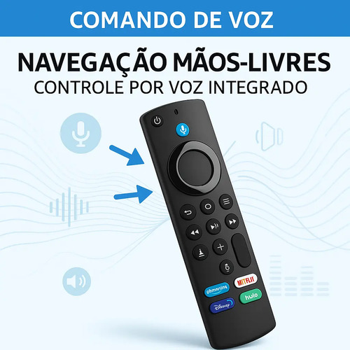 Controle Remoto Compativel Fire Tv Stick Lite Alexa + Pilhas