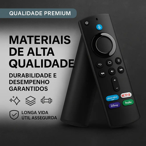 Controle Remoto Compativel Fire Tv Stick Lite Alexa + Pilhas