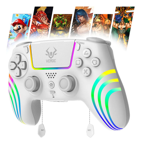 Controle rgb sem fio compativel com ps4 pc celular