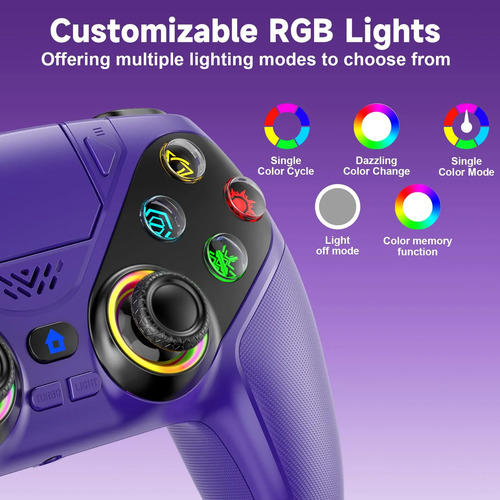 Controle Sem Fio Lenisuole Para Ps5/playstation 5 E Pc Roxo