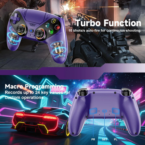 Controle Sem Fio Lenisuole Para Ps5/playstation 5 E Pc Roxo