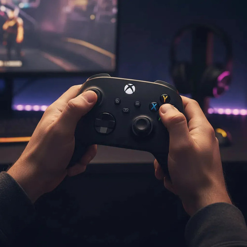 Controle Sem Fio Microsoft Xbox One Series com Cabo USB-C Preto