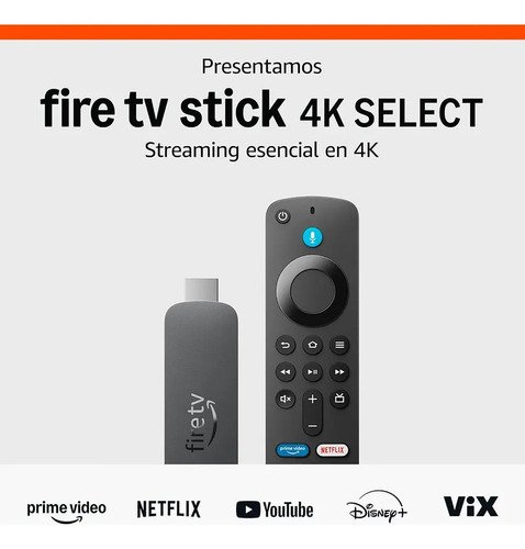 Conversor de Smart TV Amazon Fire TV Stick 4k Select Preto Sim