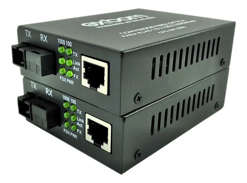 Conversor Mídia Fibra Óptica Gigabit Rj45 1000mb Par A+b