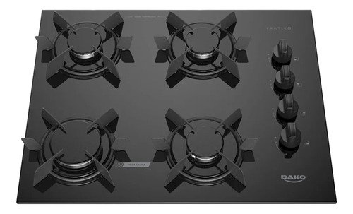 Cooktop 4 bocas dako pratiko mesa de vidro e acendimento sup