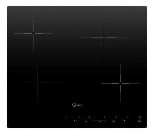 Cooktop 4 bocas eletrico vitroceramico midea preto