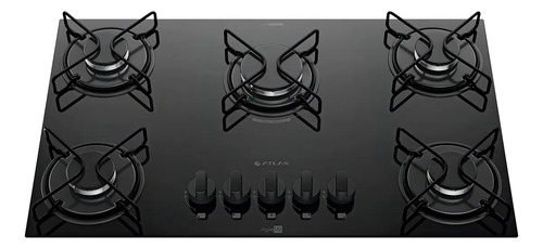Cooktop 5 bocas a gas atlas agile up mega chama preto