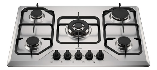 Cooktop 5 bocas a gas electrolux inox multi chama ke5xc cor