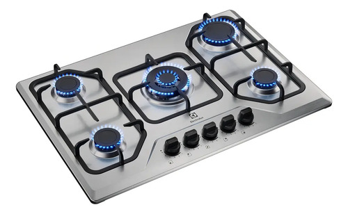 Cooktop 5 Bocas A Gás Electrolux Inox Multi Chama (ke5xc) Cor Cor inox