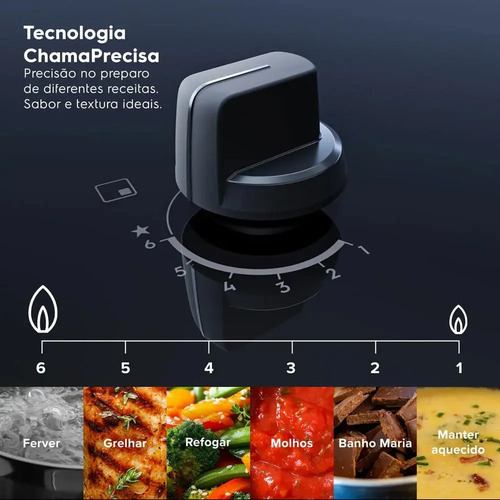 Cooktop 5 Bocas A Gás Electrolux Inox Multi Chama (ke5xc) Cor Cor inox