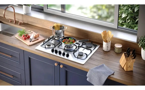 Cooktop 5 Bocas A Gás Electrolux Inox Multi Chama (ke5xc) Cor Cor inox