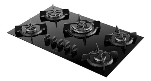 Cooktop 5 Bocas Dako Supreme Com Tripla Chama Preto Bivolt Preto