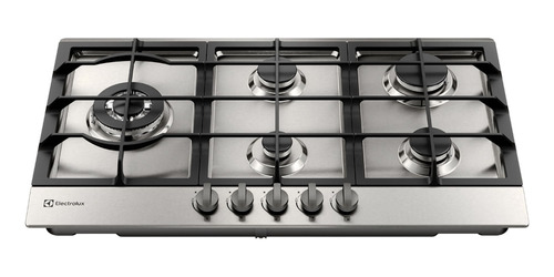 Cooktop 5 bocas electrolux a gas experience inox ke9dx cinza