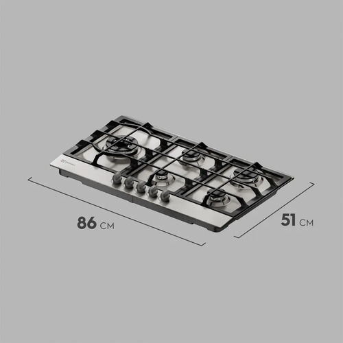 Cooktop 5 Bocas Electrolux À Gás Experience Inox Ke9dx Cinza
