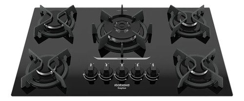 Cooktop 5 Bocas Mesa De Vidro E Tripla Chama Itaplus