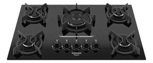 Cooktop 5 Bocas Mesa De Vidro E Tripla Chama Itaplus