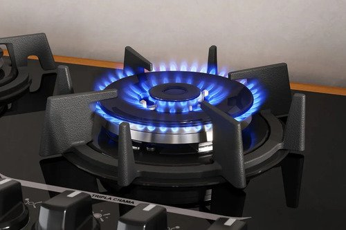 Cooktop 5 Bocas Mesa De Vidro E Tripla Chama Itaplus