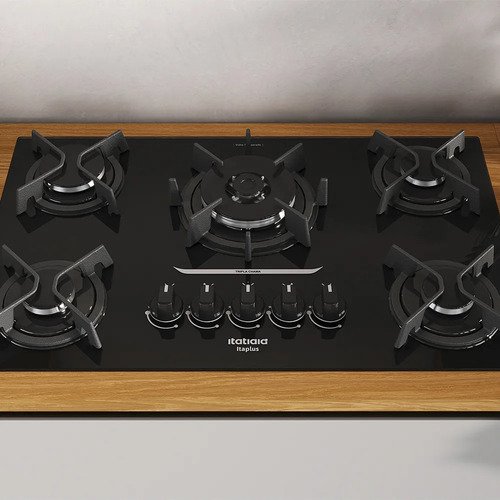 Cooktop 5 Bocas Mesa De Vidro E Tripla Chama Itaplus