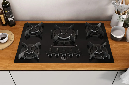 Cooktop 5 Bocas Mesa De Vidro E Tripla Chama Itaplus