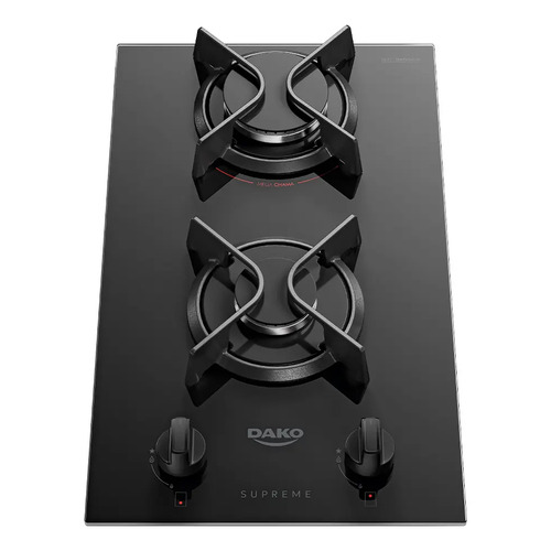 Cooktop a gas dako supreme 2 bocas mesa vidro temperado pret 1