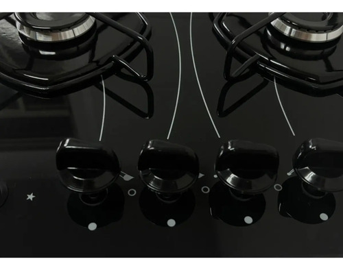 Cooktop Braslar Pop Gás 4 Bocas Mesa Vidro - Cor Preto