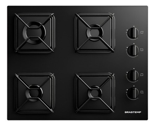Cooktop brastemp a gas 4 bocas com grades de ferro bdd61be