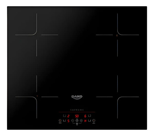 Cooktop dako supreme de inducao 4 bocas preto para embutir